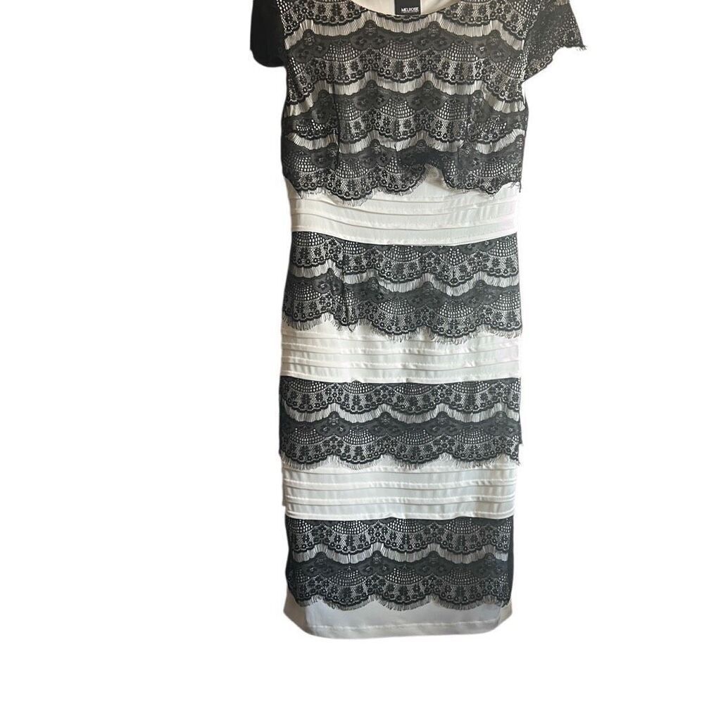 Melrose Black Lace Overlay Dress Party Cocktail Wedding Guest Size 10